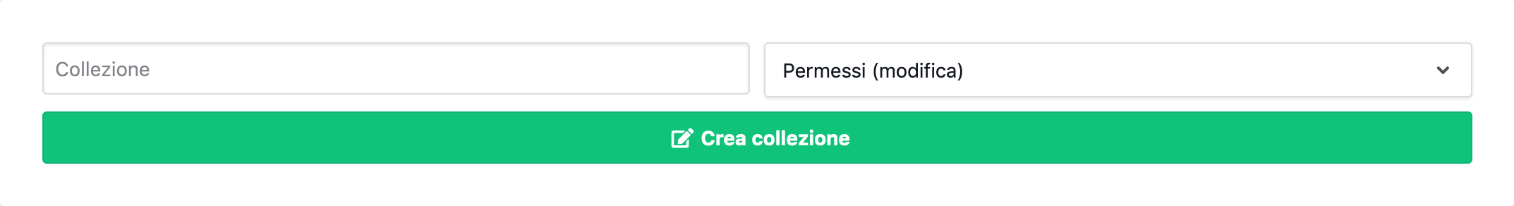 Crea collezioni