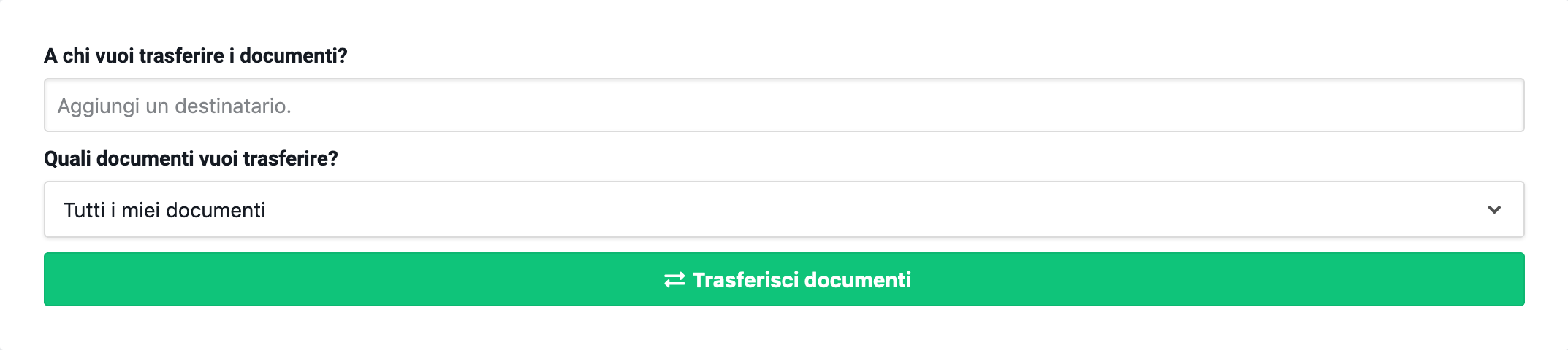 Trasferisci documenti